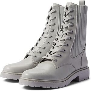 Sam Edelman Women's Lydell Lug Combat‎ Leather Boot Pebble Grey Size 9.5